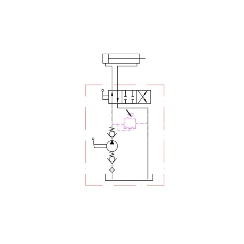 Pied de support vérin hydraulique vérin à double effet Longueur : 690mm Course : 500mm + kit de serrage avec pompe manuelle de 45cm3, réservoir d'huile de 10L et tuyaux hydrauliques